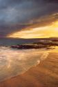 Seacoast and sunrise - free iPhone background